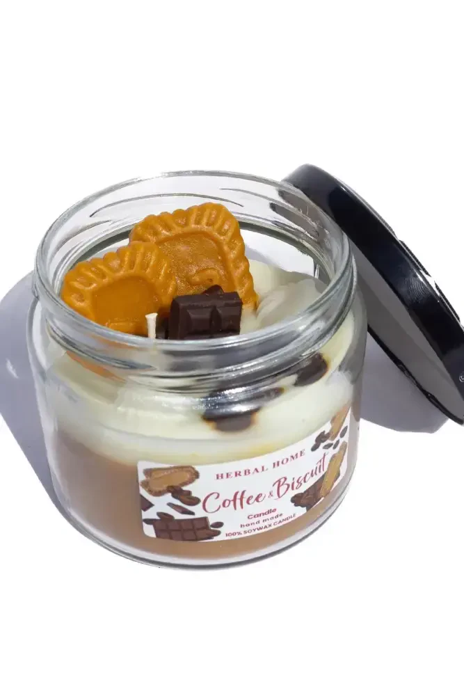HERBAL HOME Coffee and Biscuit Candle 220 GR - 1