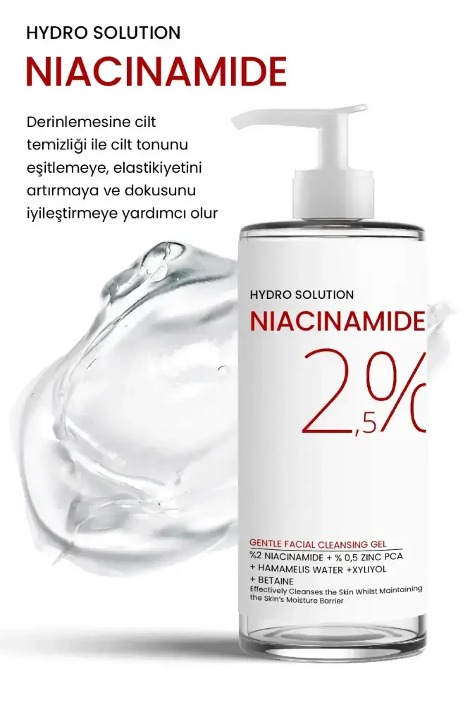HYDRO SOLUTION Sensitive Niacinamide Face Cleansing Gel 200 ML - 5