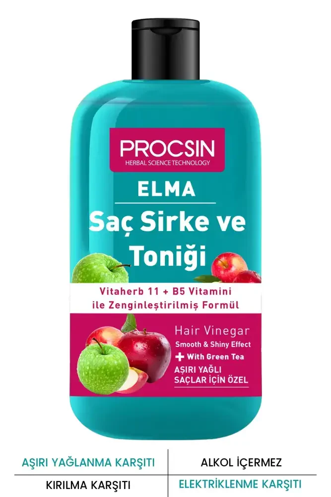 PROCSIN Aşırı Yağlanma Karşıtı Elmalı Saç Sirke ve Toniği 250 ML - 1