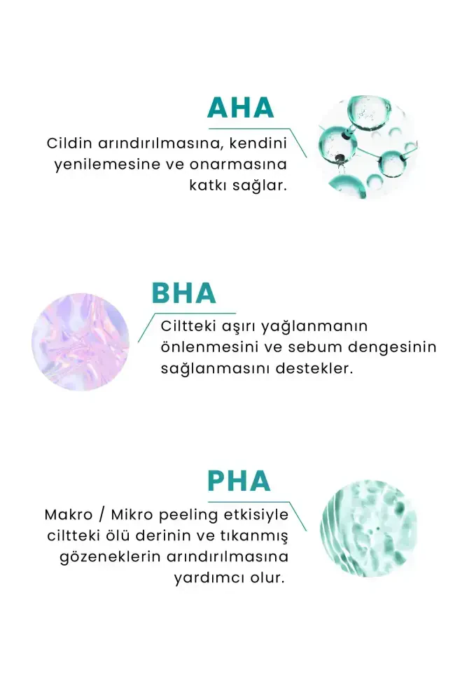 PROCSIN HYDRO SOLUTION AHA/BHA ve PHA Mikro Peeling Temizleyici Cilt Tonu Eşitleyici Tonik 200 Ml - 3