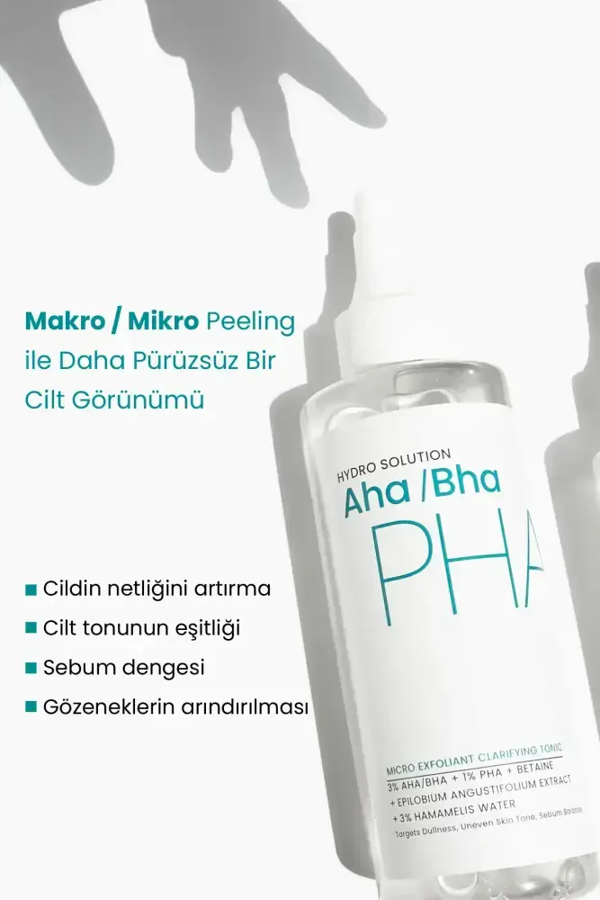 PROCSIN HYDRO SOLUTION AHA/BHA ve PHA Mikro Peeling Temizleyici Cilt Tonu Eşitleyici Tonik 200 Ml - 6