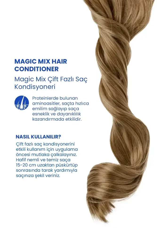 PROCSIN Magic Mix Kırılma Önleyici + Elektriklenme Karşıtı 2 Fazlı Saç Kondisyoneri 150ML - 4