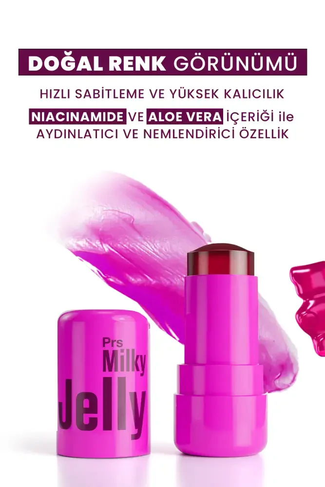 PROCSIN Milky Jelly Doğal Görünüm Dudak ve Yanak Renklendirici Allık Böğürtlen (Berry) 5 GR - 3